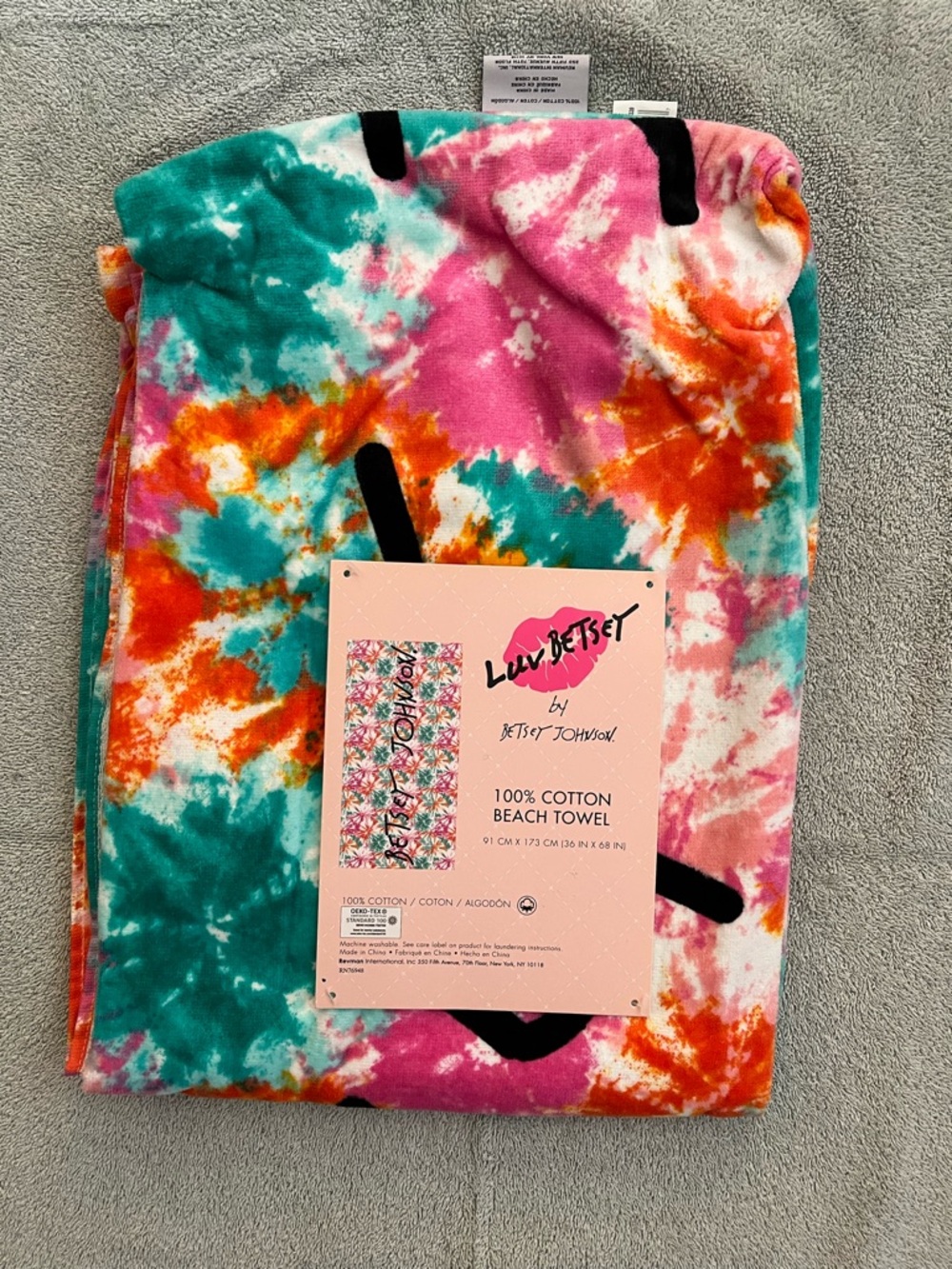 Betsey Johnson Tie-Dye Beach Towel